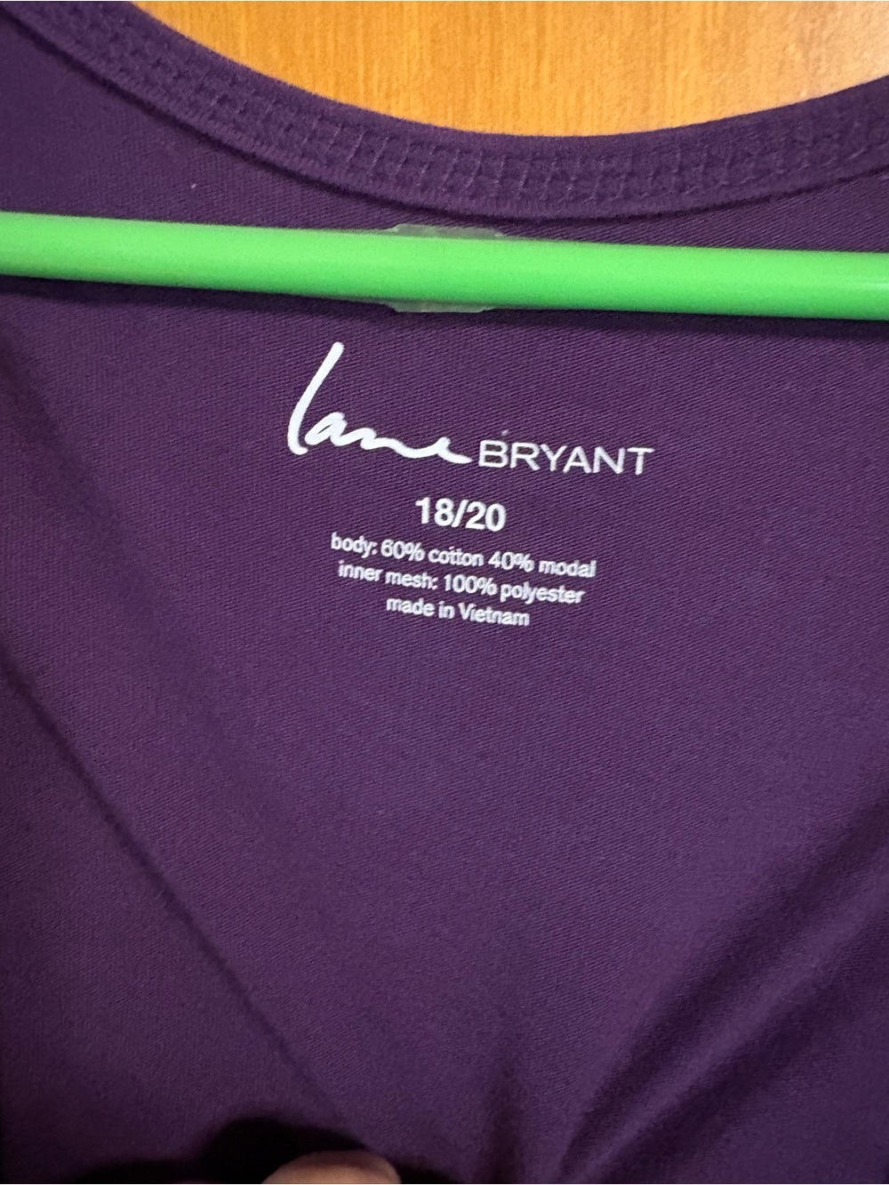 Lane Bryant Purple Scoop Neck Sequin Top - Picture 2 of 2